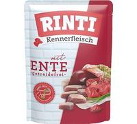 RINTI - Carne d'intenditore | Cibo umido con 70% di carne per cani adulti. Alimento completo senza cereali in scatola senza soia, coloranti e conservanti | 10 x 400 g di anatra