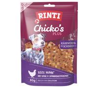 RINTI Chicko Plus Cubetti di Formaggio & Prosciutto Snack per cani - 12 x 80 g