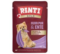 RINTI Gold 10 x 100 g Alimento umido per cani - Pollo puro & Anatra
