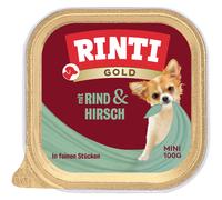 RINTI Gold Mini 24 x 100 g umido cane - Cervo & Manzo