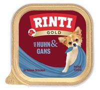 RINTI Gold Mini 24 x 100 g umido cane - Pollo & Oca