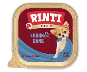 RINTI Gold Mini 24 x 100 g umido cane - Pollo & Oca