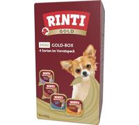 Rinti - Gold Mini Multibox | Alimento Umido per Cani Piccoli Adulti con 65% di Carne e frattaglie. Alimento Completo in Ciotole Senza carboidrati e additivi Artificiali | 4 x 8 x 100 g
