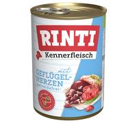 RINTI Kennerfleisch 12 x 400 g Alimento umido per cani - Cuori di Pollame
