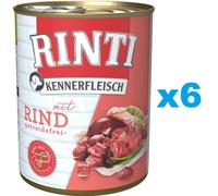 RINTI Kennerfleisch 6 x 400 g Alimento umido per cani - Manzo