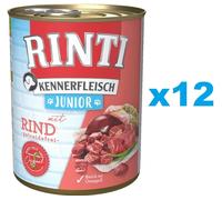 RINTI Kennerfleish Junior Beef con manzo per cuccioli 12 x 800g