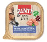 RINTI Leichte Beute 9 x 300 g Alimento umido per cani - Pollo & Cuori di Pollame