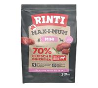 RINTI - Max-i-Mum Mini | Mangime secco per cani piccoli adulti con 70% di carne e frattaglie. Alimento completo senza cereali con rapporto proteine/grasso bilanciato | 7 x 1 kg di manzo