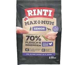RINTI - Max-i-Mum Senior | Mangime secco per cani anziani a partire dagli 8 anni con 70% di carne e frattaglie. Alimento completo senza cereali con rapporto proteine/grasso equilibrato | 7 x 1 kg di