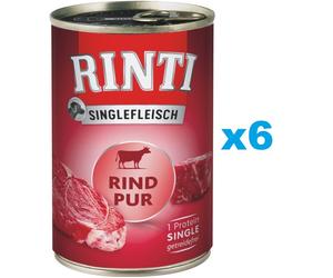 RINTI Singlefleisch Beef Pure manzo monoproteico 6 x 400g