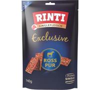 RINTI - Singlefleisch Exclusive | Cibo umido con 100% Ross per cani sensibili e adulti. Alimento completo in scatola senza cereali e additivi artificiali | 9 x 140 g Ross Pur