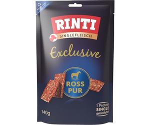RINTI - Singlefleisch Exclusive | Cibo umido con 100% Ross per cani sensibili e adulti. Alimento completo in scatola senza cereali e additivi artificiali | 9 x 140 g Ross Pur