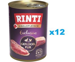 RINTI Singlefleisch Exclusive Poultry Pure alimento monoproteico pollame 12x800 g