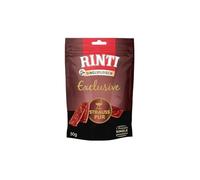 RINTI - Singlefleisch Exclusive | Snack facili da digerire in esclusiva carne per cani sensibili e adulti, snack per cani senza cereali e zuccheri in sacchetto fresco | 12 x 50 g di struzzo puro