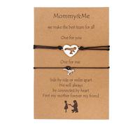 RINTOLER Migliori braccialetti dell'amicizia per 2 3 4 5 Pinky Promise BFF braccialetto Sole/Luna/Girasole/Croce/Cuore/Bussola, Braccialetto coordinato per donne e uomini., adjustable, Metallo