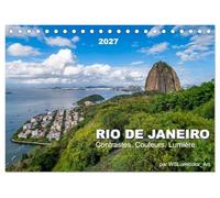 RIO DE JANEIRO Contrastes. Couleurs. Lumière. (Calendrier de bureau 2027 DIN A5 vertical), CALVENDO calendrier mensuel: Découvrez la beauté de Rio de ... vibrantes et la lumière magique du Brésil.
