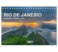 Rio de Janeiro - Kontraste. Farben. Licht (Tischkalender 2027 DIN A5 quer), CALVENDO Monatskalender: Entdecken Sie Brasiliens Küstenmetropole in epischen Landschaftsaufnahmen.