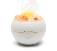 Rio Diffusore di aromi di oli essenziali, umidificatore e luce notturna con lampada di sale dell'Himalaya puro al 100%, modalità nebbia regolabile, 300 ml, funzionamento silenzioso/luci LED, ideale
