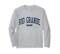 Rio Grande Ohio OH College University Style Blu Maglia a Manica