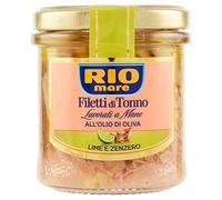 Rio Mare - Filetti di Tonno all'Olio di Oliva con Lime e Zenzero, Lavorati a Mano, 1 Vasetto da 130 gr
