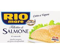 Rio mare Filetto di Salmone, al Naturale, Cotto a Vapore 4 pezzi da 150g [600 g]