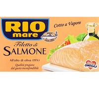 Rio mare - Filetto di Salmone all'Olio di Oliva, Cotto a vapore - 6 pezzi da 150 g [900 g]