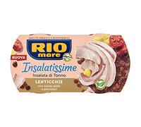 Rio Mare - Insalatissime Lenticchie e Tonno con Carote Gialle e Pomodori, Senza Conservanti, 2 Lattine da 160g