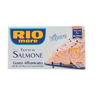 Rio Mare Salmone Affumicato - Filetto di salmone in olio d'oliva affumicato con pepe, 125 g