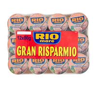 Rio Mare: Set di 12 lattine di tonno in olio d'oliva, tonno pinna gialla, confezione da 12, 80 g ogni 960 g totale