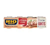 Rio Mare - Tonno, All'Olio Di Oliva Con Peperoncino, 3 confezioni da 4 Scatole Da 80 G