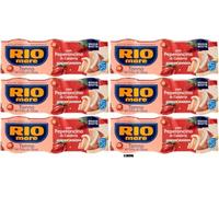 Rio Mare Tonno all'Olio di Oliva con Peperoncino di Calabria, Confezione da 6, 65g x 3 per Lattine a confezione, + porta chiavi italy shop service