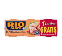 Rio Mare Tonno all'Olio di Oliva, Qualità Pinne Gialle, 2 + 1 Lattine da 160g