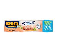 TONNO RIO MARE - OLIO EXTRA VERGINE DI OLIVA - LEGGERO - 60% GRASSI - 4x60 gr