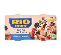 Rio Mare - Tonno per Pasta: Condimento Pronto alla Puttanesca con Tonno, Pomodori, Olive Nere e Capperi, 2 Lattine da 160g