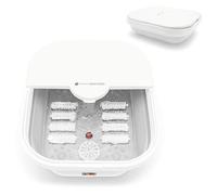 Rio Revive & Refresh - Massaggiatore pieghevole per pedicure per pedicure, riscaldatore da 500 W e funzione di mantenimento del calore, 8 rulli massaggianti, vibrazione e luce rossa, coccola i piedi