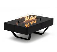 Rio Table Planika - Tavolino da caffè con focolare GPL, nero, portatile, per giardino e terrazza