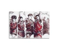 RIOEPURRT Poster decorativo da parete a tema anime Slam Dunk, stampa artistica su tela, poster decorativo moderno per camera da letto, 20 x 30 cm