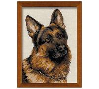 RIOLIS 1068 - Set per Punto Croce, con Modello a Numeri, Soggetto Cane Pastore