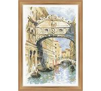 RIOLIS 1552 Venice. Bridge of Sighs Cross Stitch Kit, Cotone, Multicolore, 26 X 38 X 0, 1 cm