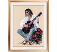 Riolis 1766 - Schema punto croce per chitarra, in cotone, multicolore, 3040 cm