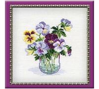 RIOLIS 835 Kit punto croce contato ""Viole del pensiero"" 16 pezzi, 20x20 cm, multicolore