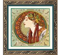 RIOLIS - Alloro secondo l'opera di A. Mucha 100/061, Kit Punto Croce 30 x 30 cm, Kit Punto Croce per Principianti ed Esperti, Kit Ricamo Punto Croce per Adulti, Kit da Ricamo a Punto Contato