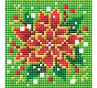 Riolis AM0019 - Stella di Natale con diamanti artificiali, acrilico, multicolore, 10 x 10 cm