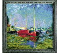 RIOLIS - Argenteuil secondo il dipinto di C. Monet 1779, Kit Punto Croce 40 x 40 cm, Kit Punto Croce per Principianti ed Esperti, Kit Ricamo Punto Croce per Adulti, Kit da Ricamo a Punto Contato