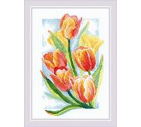 RIOLIS Kit punto croce contato 2191 Spring Glow. Tulipani