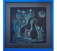RIOLIS Blackwork Kit 2173 Gatti Moonlight