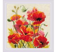 RIOLIS - Colore della fiamma 2214, Punto croce 30x30cm, Punto croce kit da ricamare, Disegni da ricamare, Embroidery kit, Set punto croce, Kit ricamo punto croce