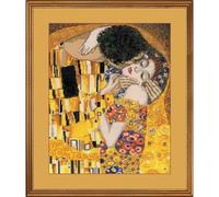 RIOLIS Counted Cross Stitch Kit 11.75"X13.75"-The Kiss/G.Klimt's Painting (14 Count)