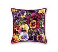 RIOLIS Counted Cross Stitch Kit 15.75"X15.75"-Royal Pansies (10 Count)