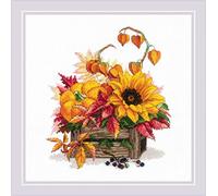 RIOLIS Counted Cross Stitch Kit 25x25cm - Hello Autumn (14 Count) -R2006, Punto croce kit da ricamare, Kit ricamo punto croce